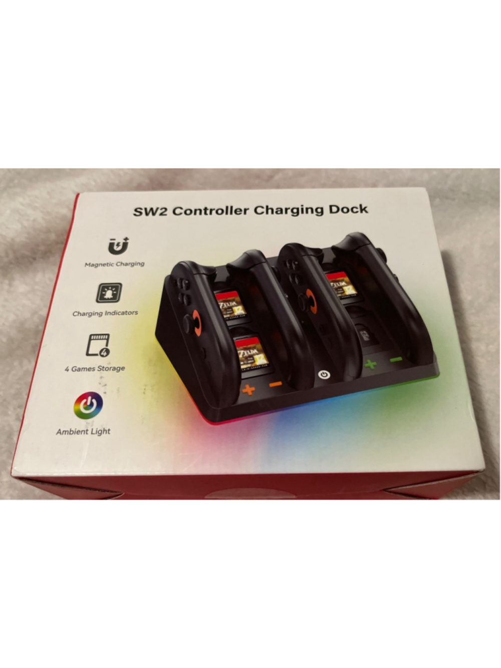 SW2 Controller Fast Charging Dock New OB & Cable Nintendo Switch 2 Games Storage